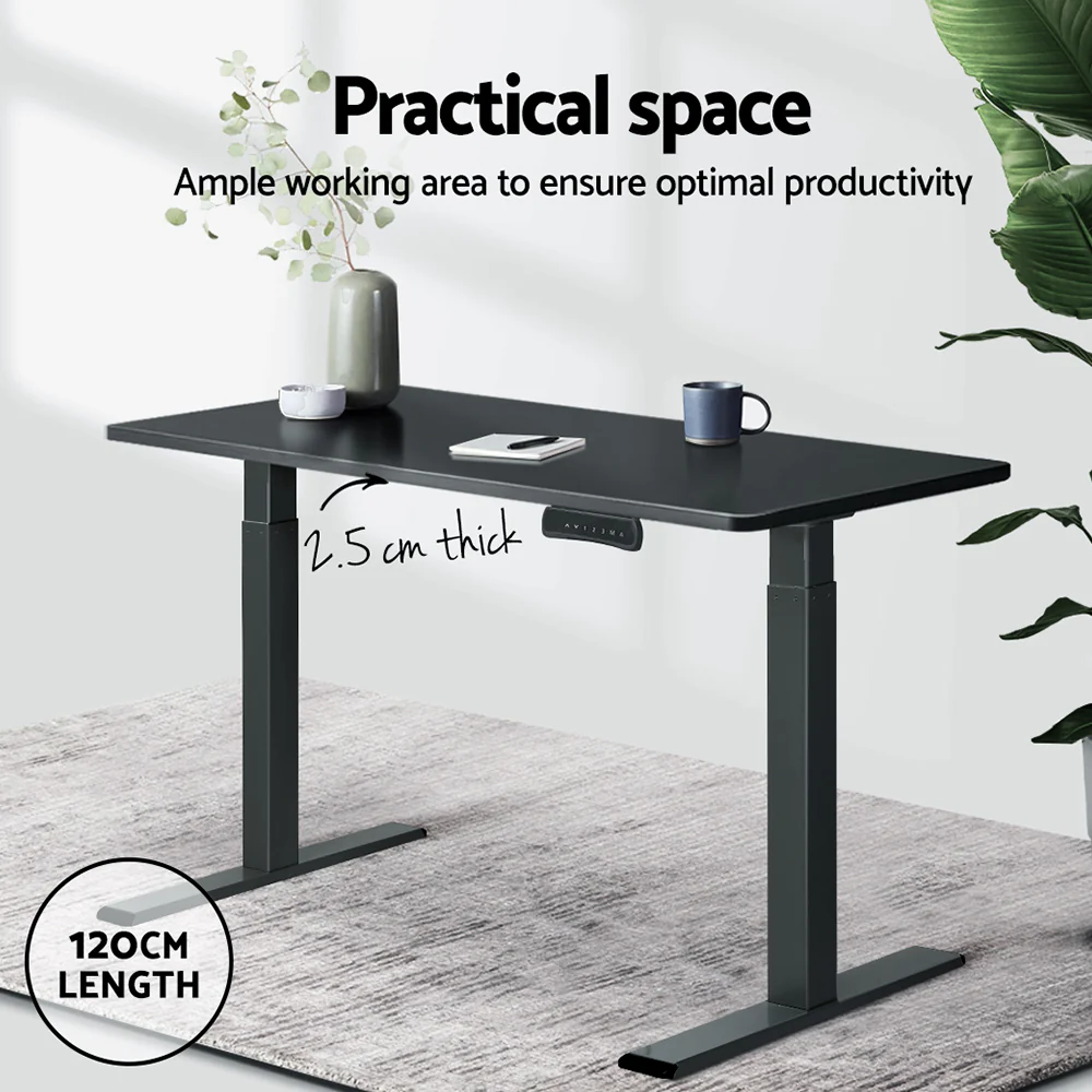 Artiss Standing Desk Top Black 120CM - Image 5
