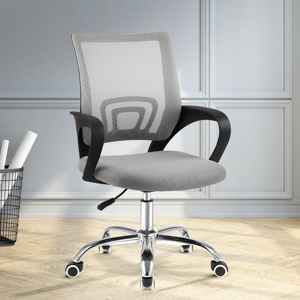 Artiss Mesh Office Chair Mid Back Grey - Image 7