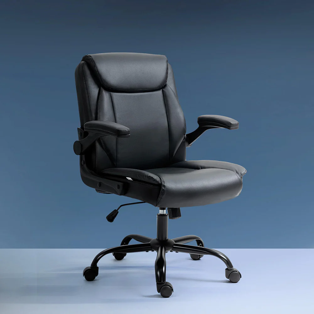 Artiss Executive Office Chair Mid Back Black - Image 7