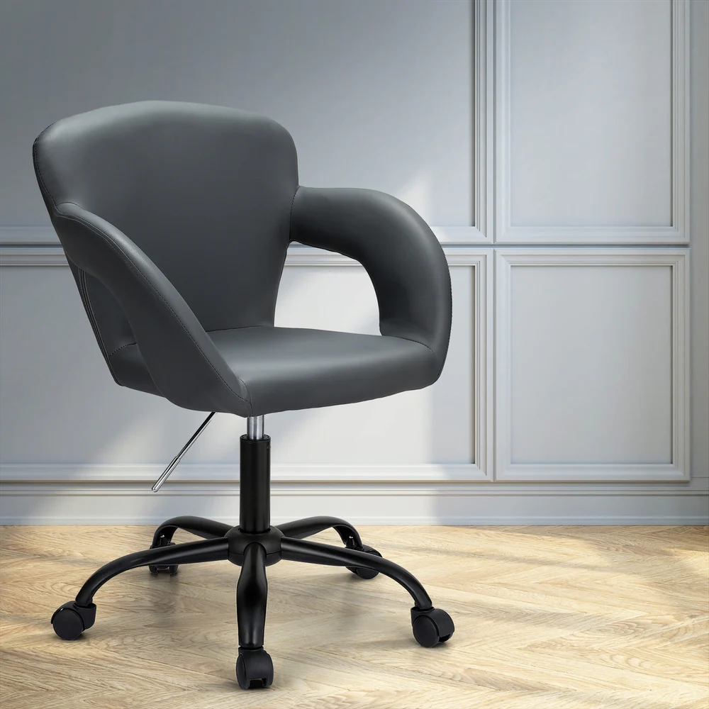 Artiss Office Chair Mid Back Grey - Image 5