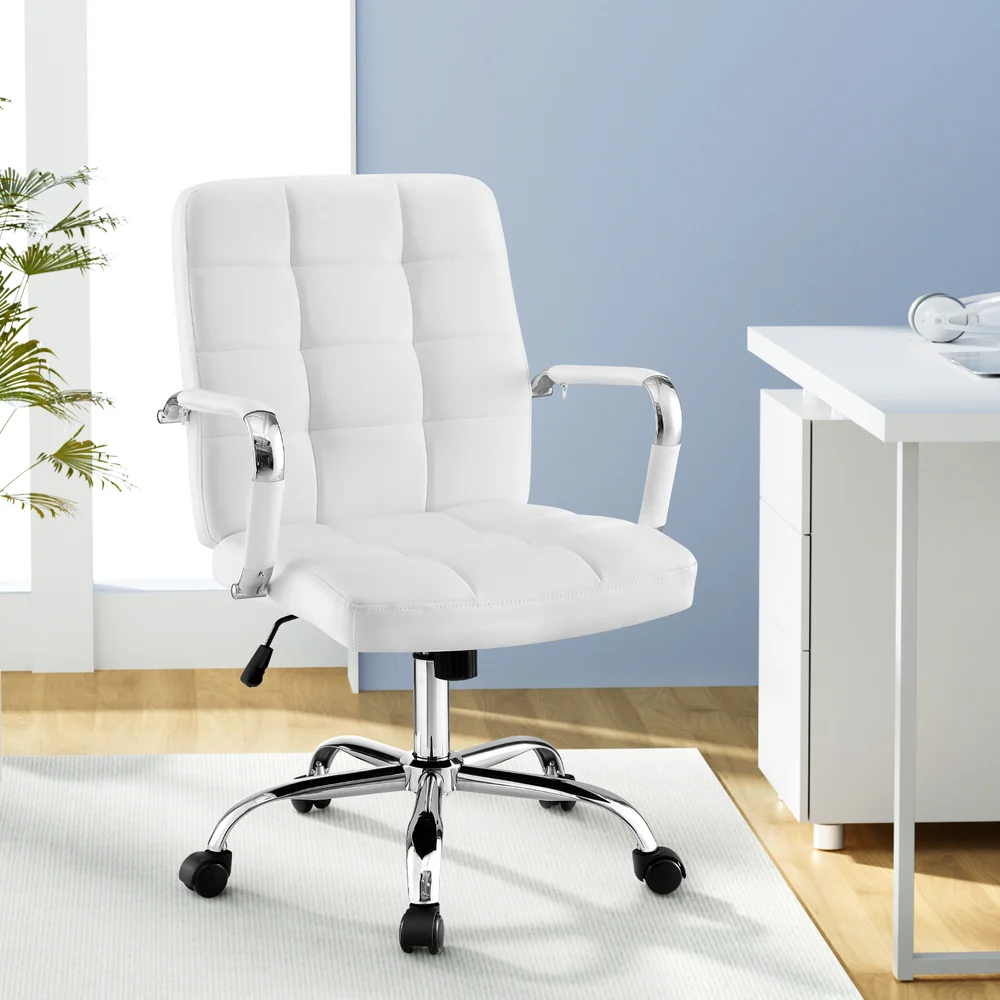 Artiss Office Chair Seat PU Work Computer Desk Chairs - Image 2