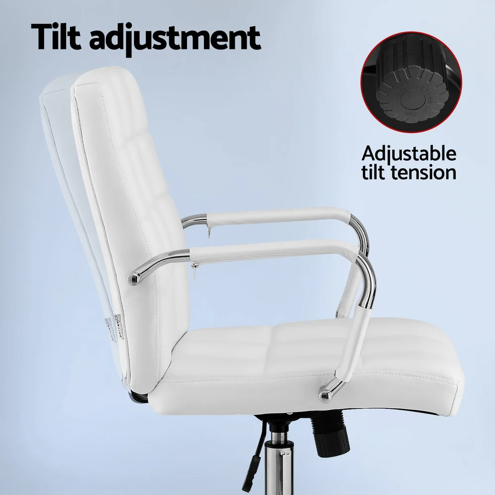 Artiss Office Chair Seat PU Work Computer Desk Chairs - Image 6