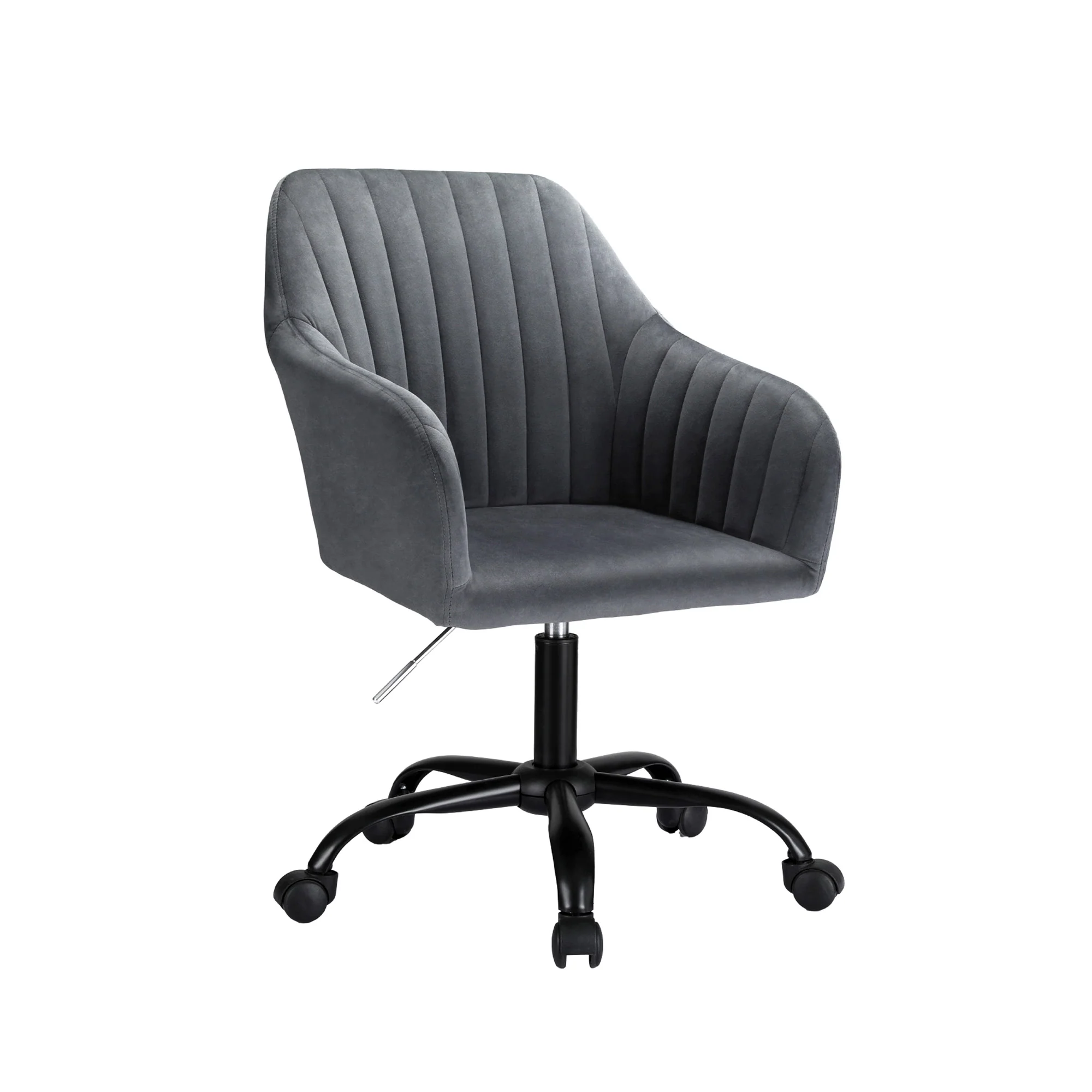 Artiss Office Chair Velvet Seat Dark Grey - Image 2
