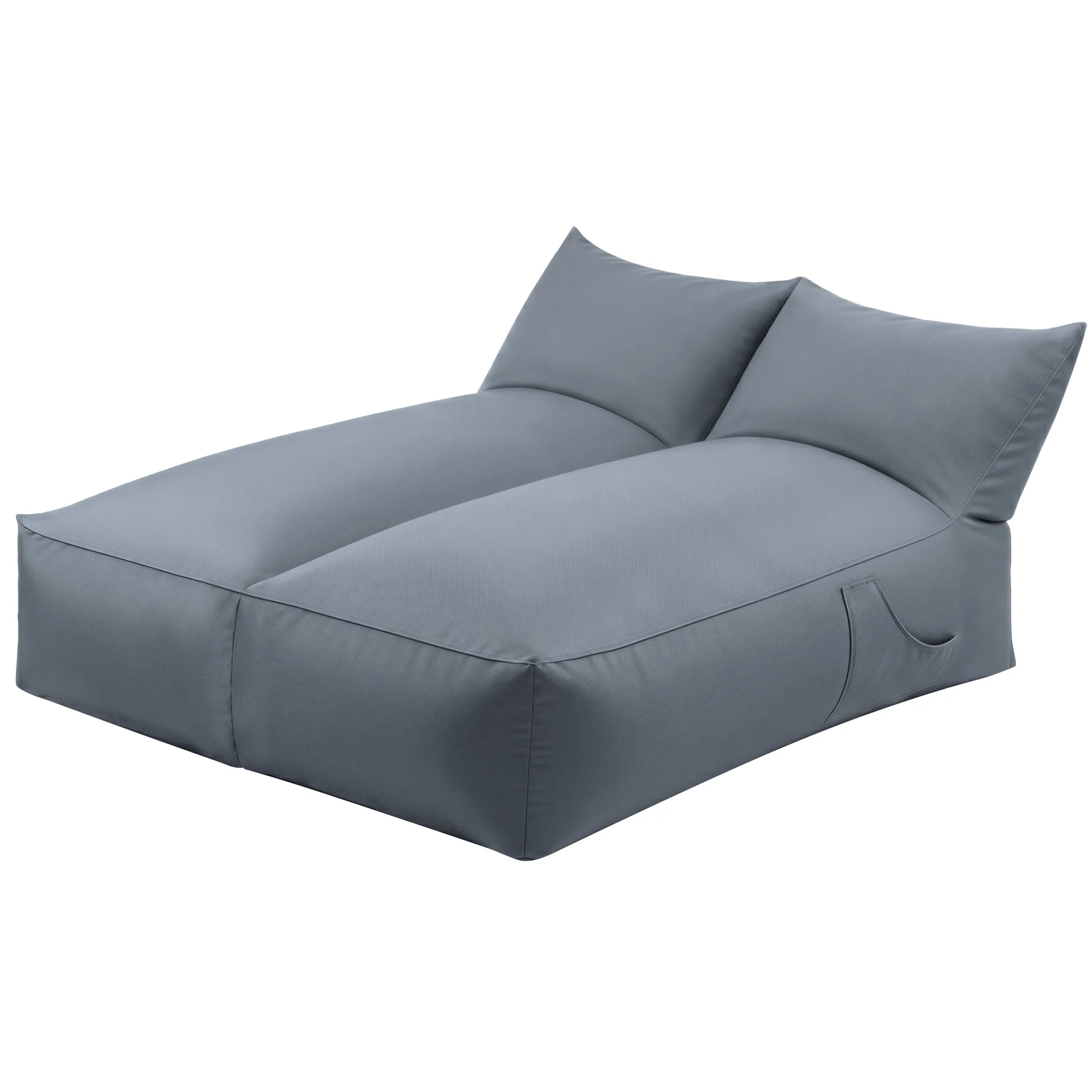 Artiss Outdoor Bean Bag Chair Cover (No Filler) 2 Seater Beanbag Lounge Sofacover Adults Splash-Proof Large Bean Bag Cover for Patio Poolside Relaxing Indoor, Grey - Image 2