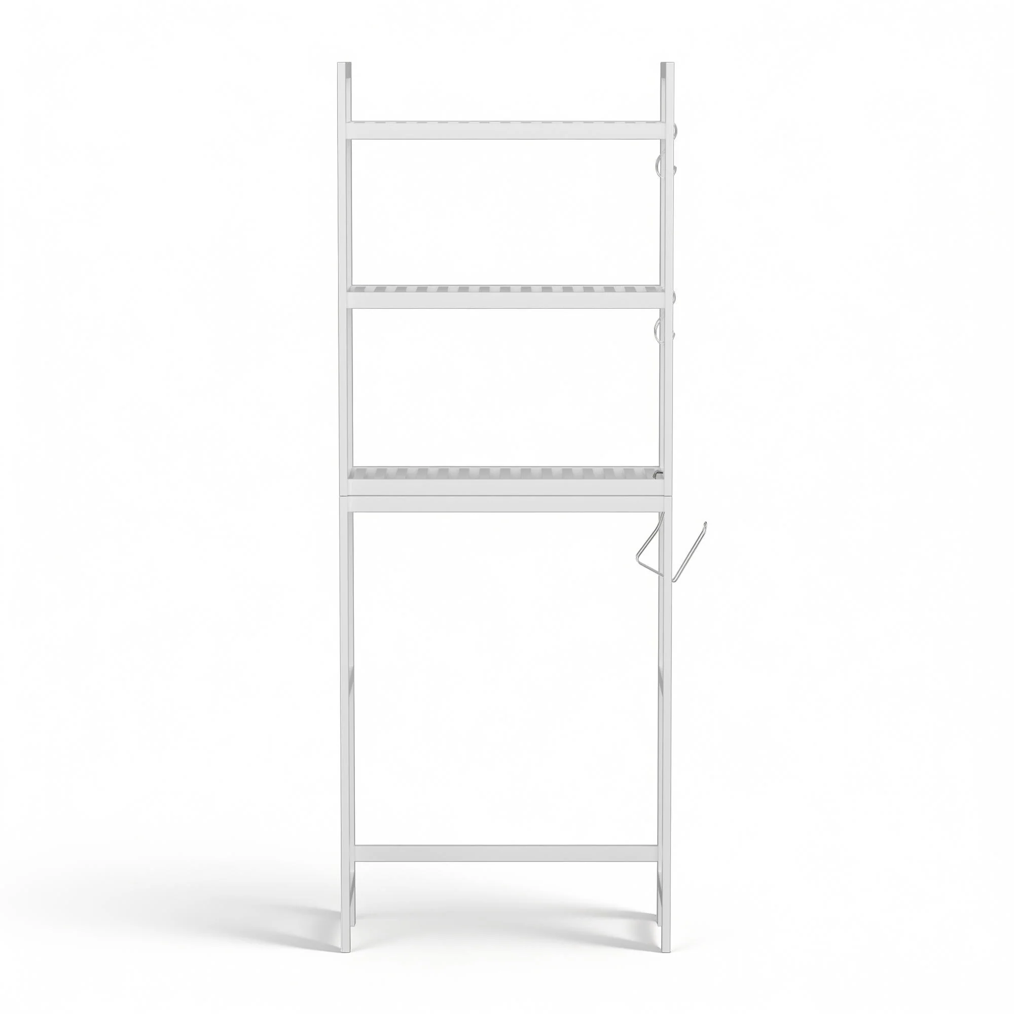 Artiss Over Toilet Storage Bathroom Rack Space Saving 3 Tier Organiser White - Image 3