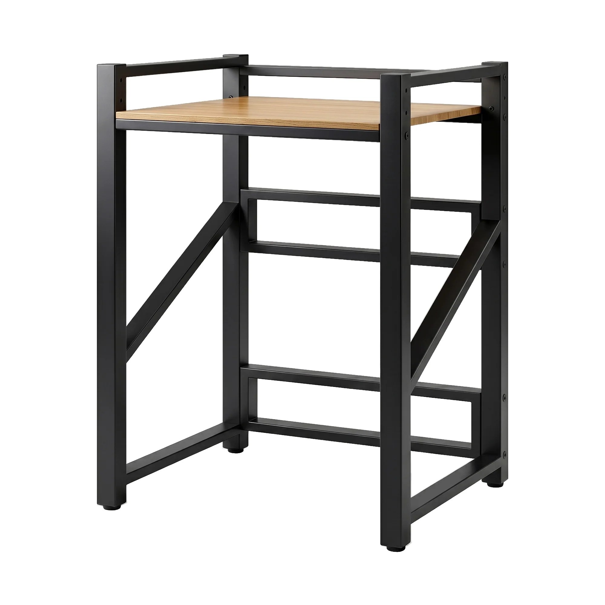 Artiss Over Washing Machine Rack Laundry Shelf Space Saver 75cm Black - Image 2