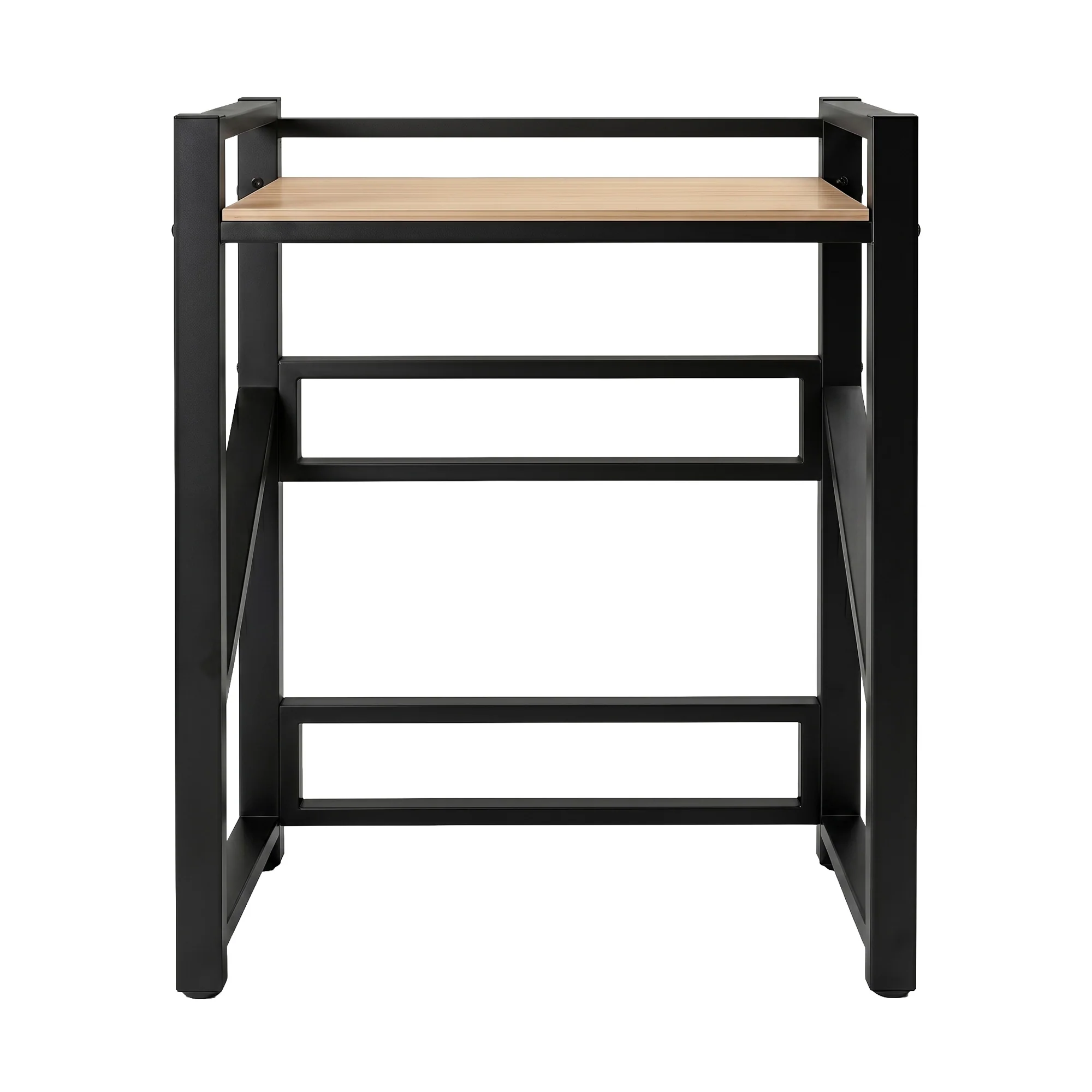 Artiss Over Washing Machine Rack Laundry Shelf Space Saver 75cm Black - Image 4