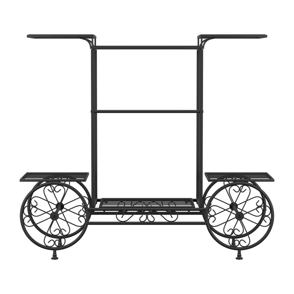 Artiss Plant Stand 6 Tier Iron 4 Wheeler - Image 3