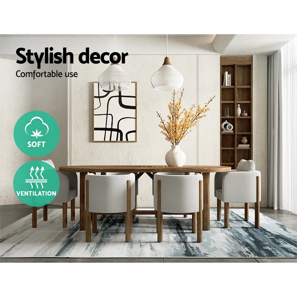 Artiss Floor Rug 200x290 Washable Mat Carpet Short Pile Poca - Image 5
