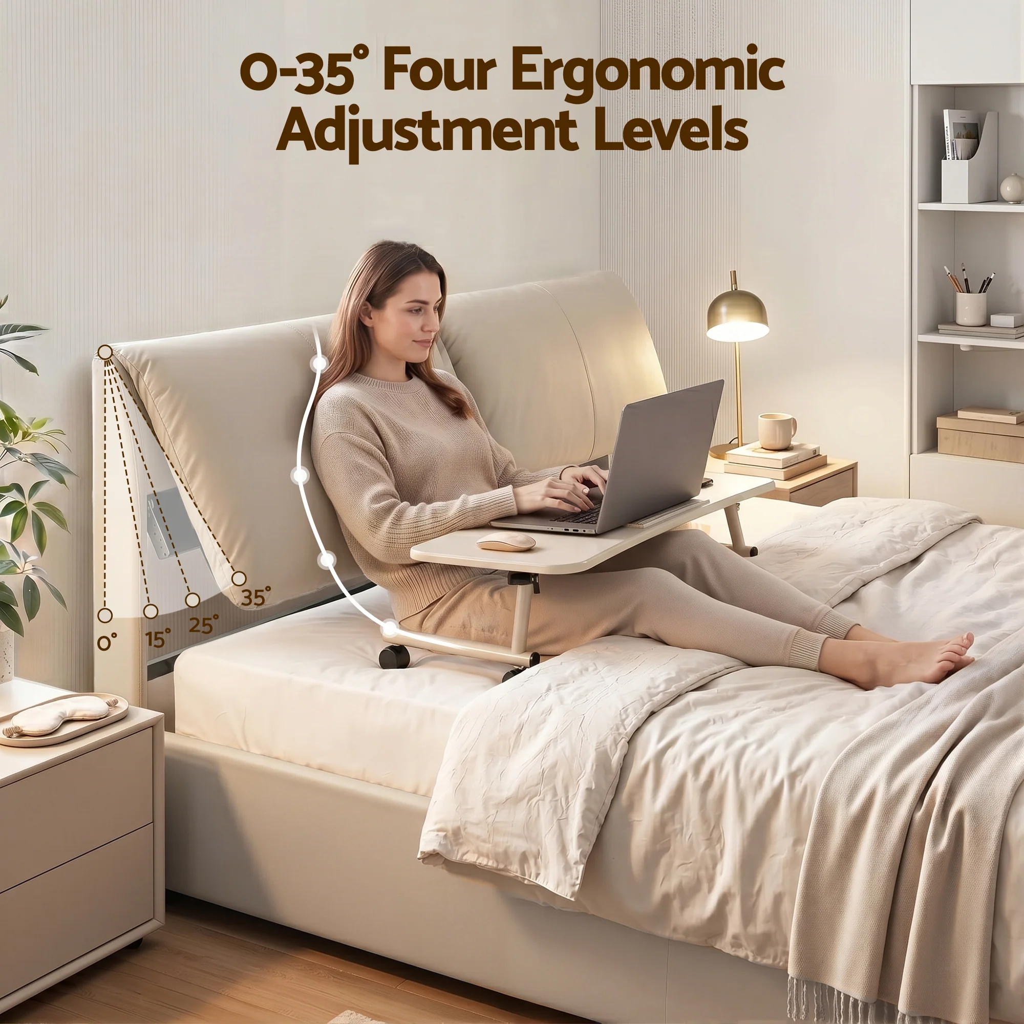 Artiss Queen Bed Frame Gas Lift Storage 3 Drawers Adjustable Headboard Platform Base - Image 6