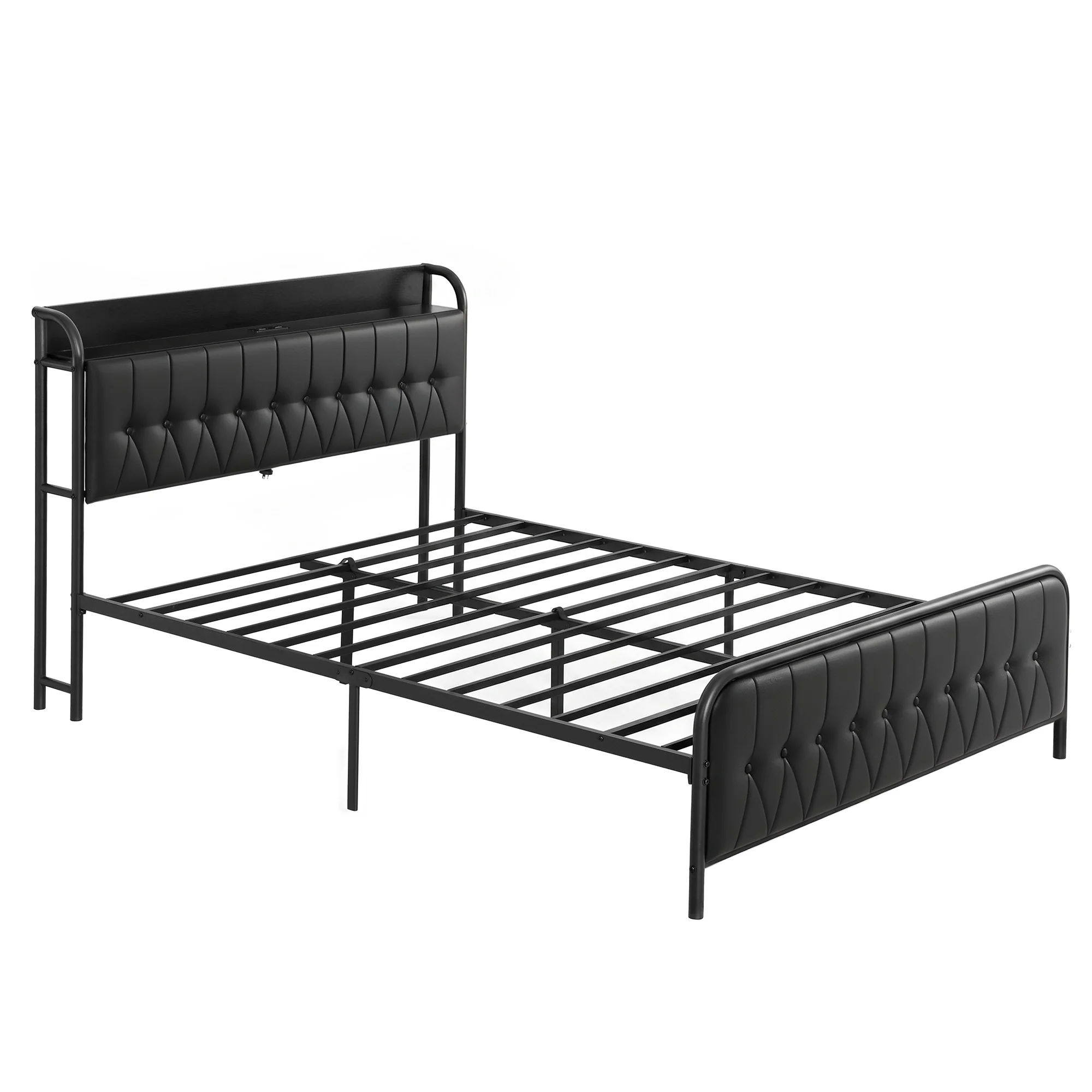 Artiss Queen Bed Frame with Storage Headboard SAA Certified Charging Station - Image 2