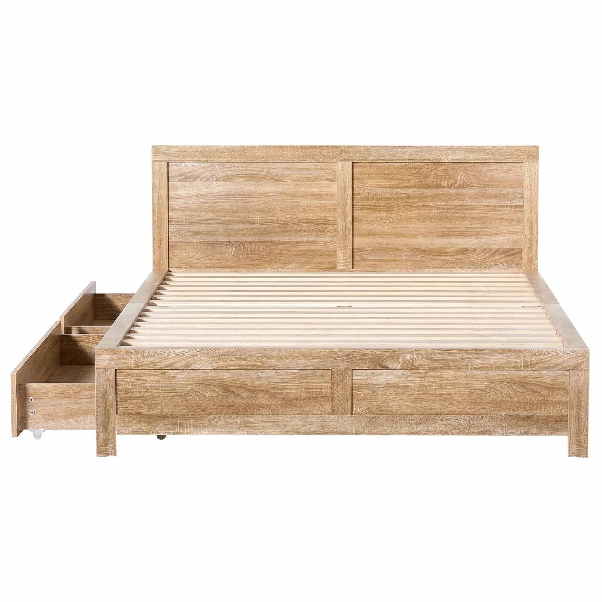 Artiss Queen Size Bed Frame with 2 Drawers Bedroom Furniture - Image 4