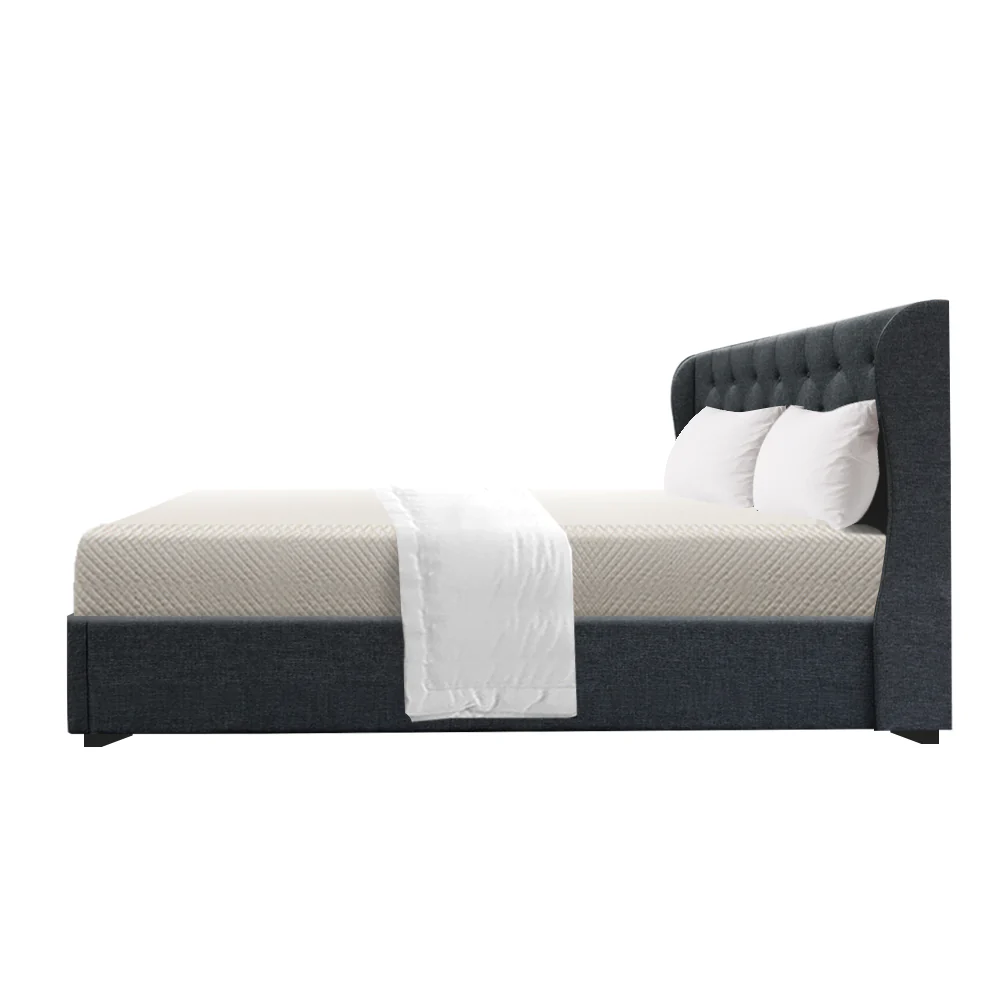 Artiss Bed Frame Queen Size Gas Lift Charcoal ISSA - Image 4