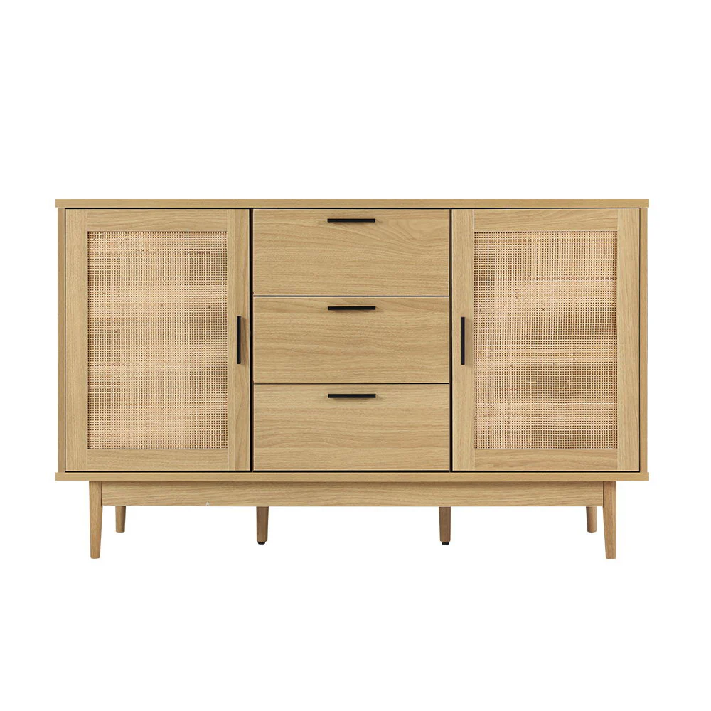Artiss Rattan Buffet Sideboard - BRIONY Oak - Image 4