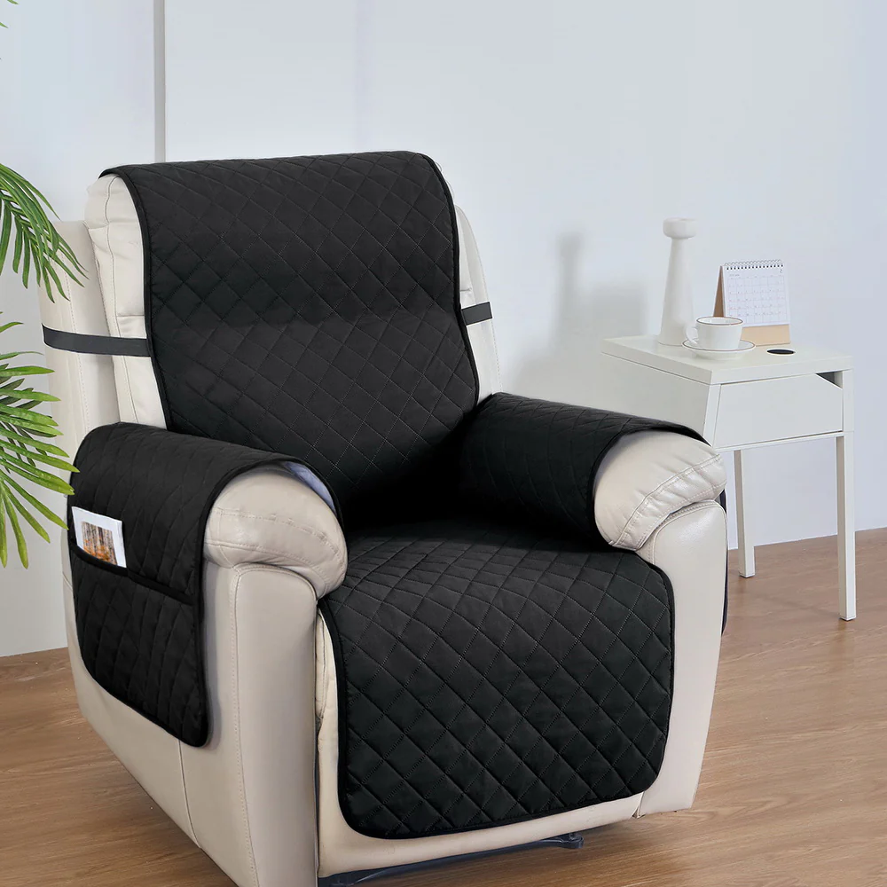 Artiss Recliner Chair Cover 100% Water Resistant Black - Image 7
