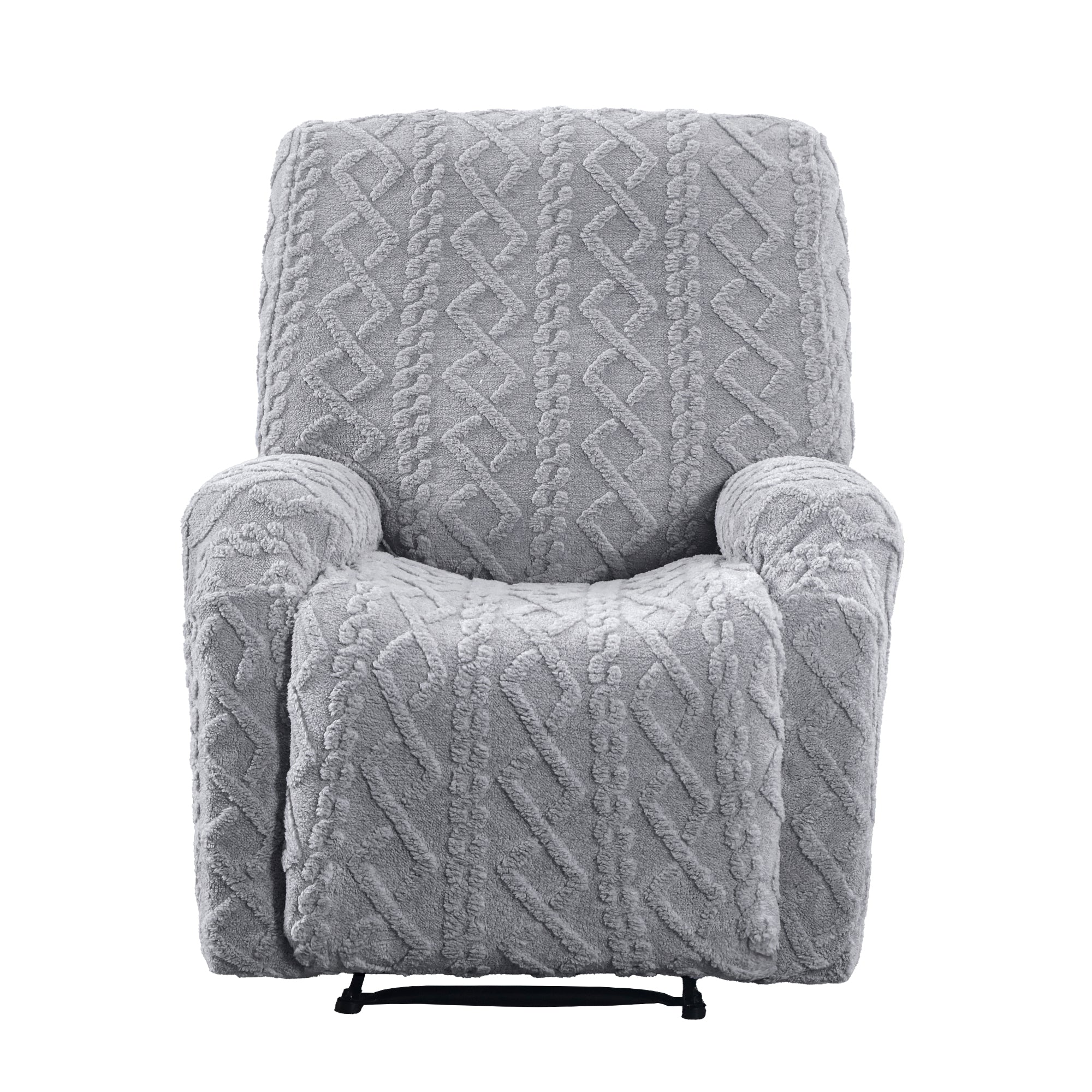 Artiss Recliner Chair Covers with Storage Side Pockets Grey - Image 4