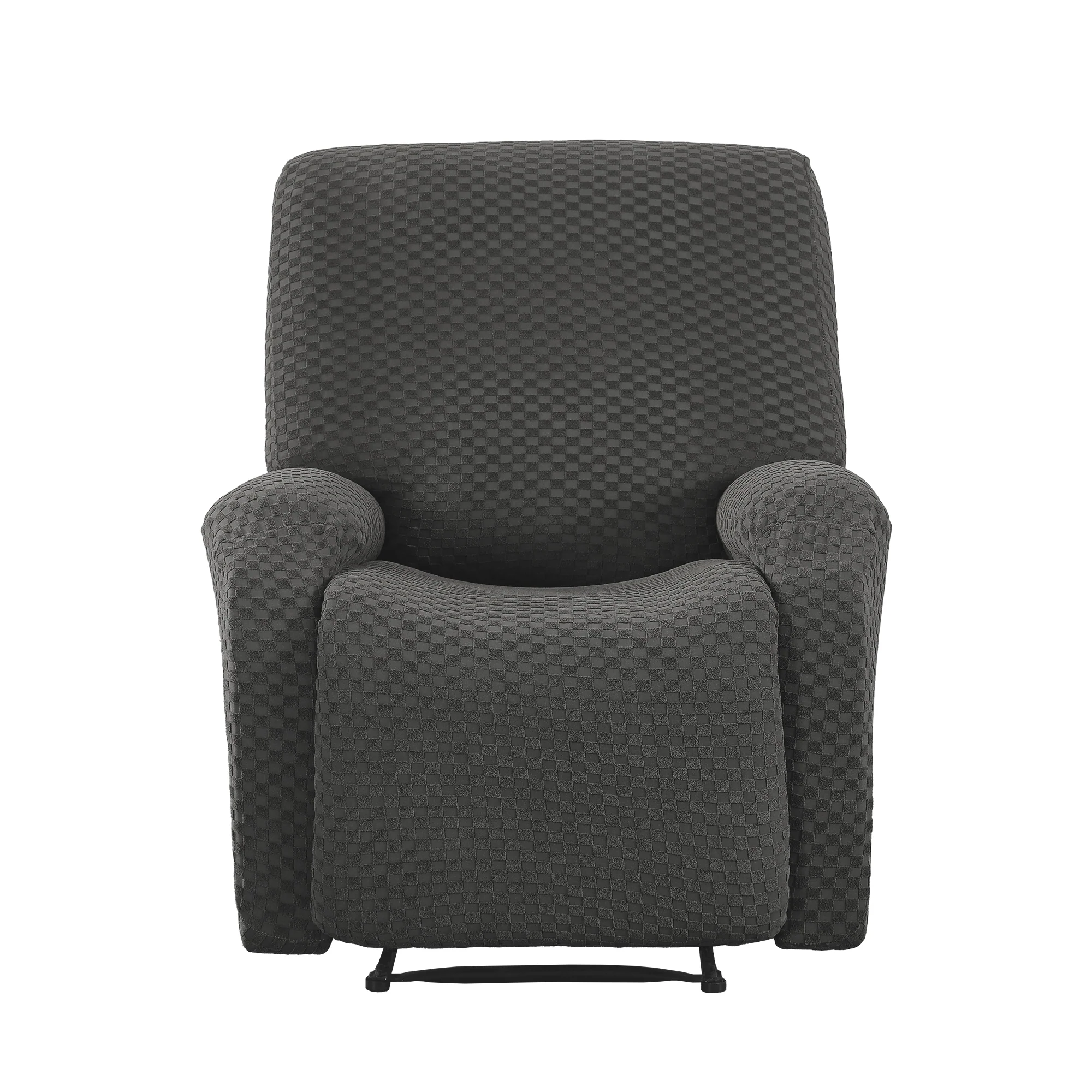 Artiss Recliner Chair Covers with Storage Side Pockets Grey Fabric - Image 4