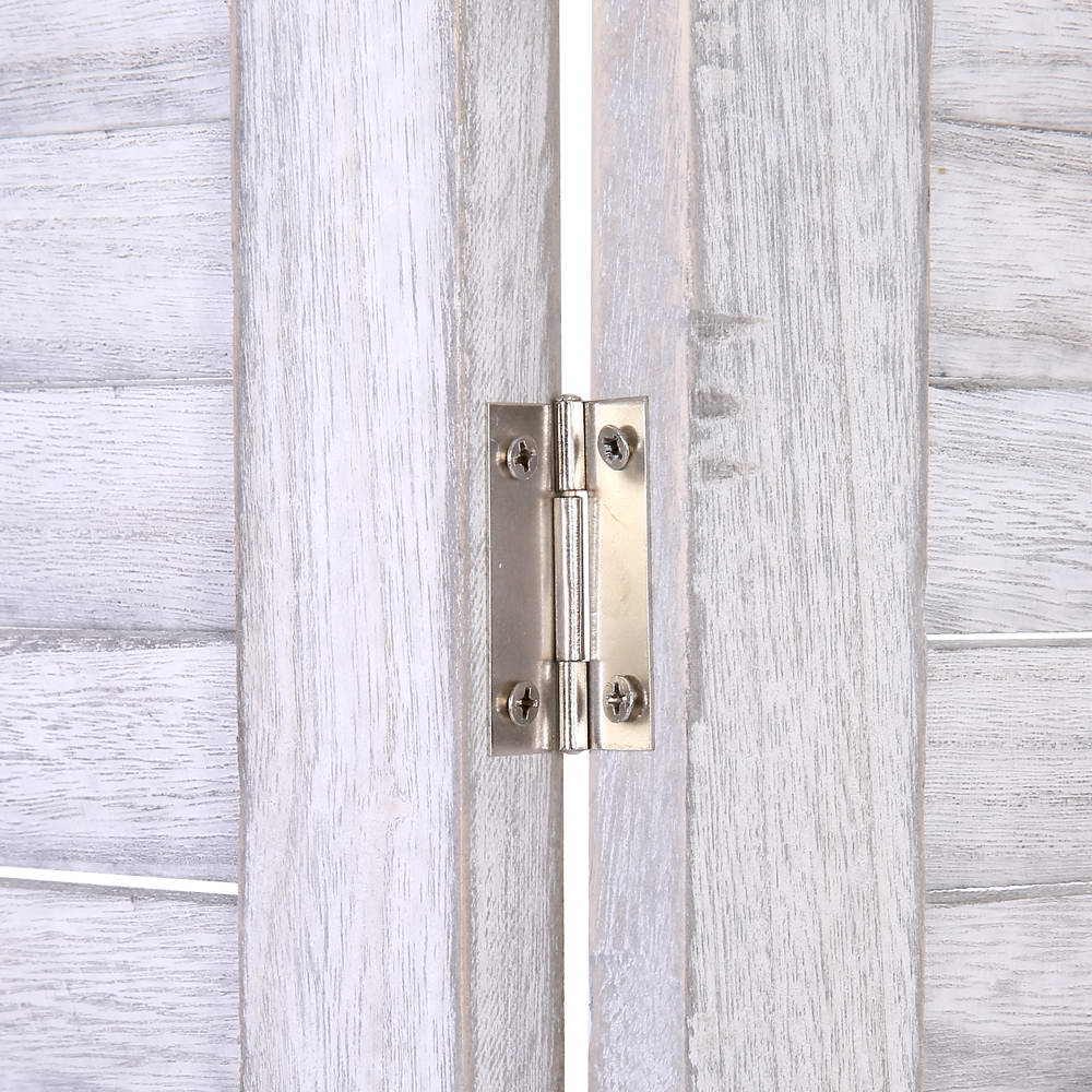 Artiss 4 Panel Room Divider Screen 163x170cm Shelf White - Image 7