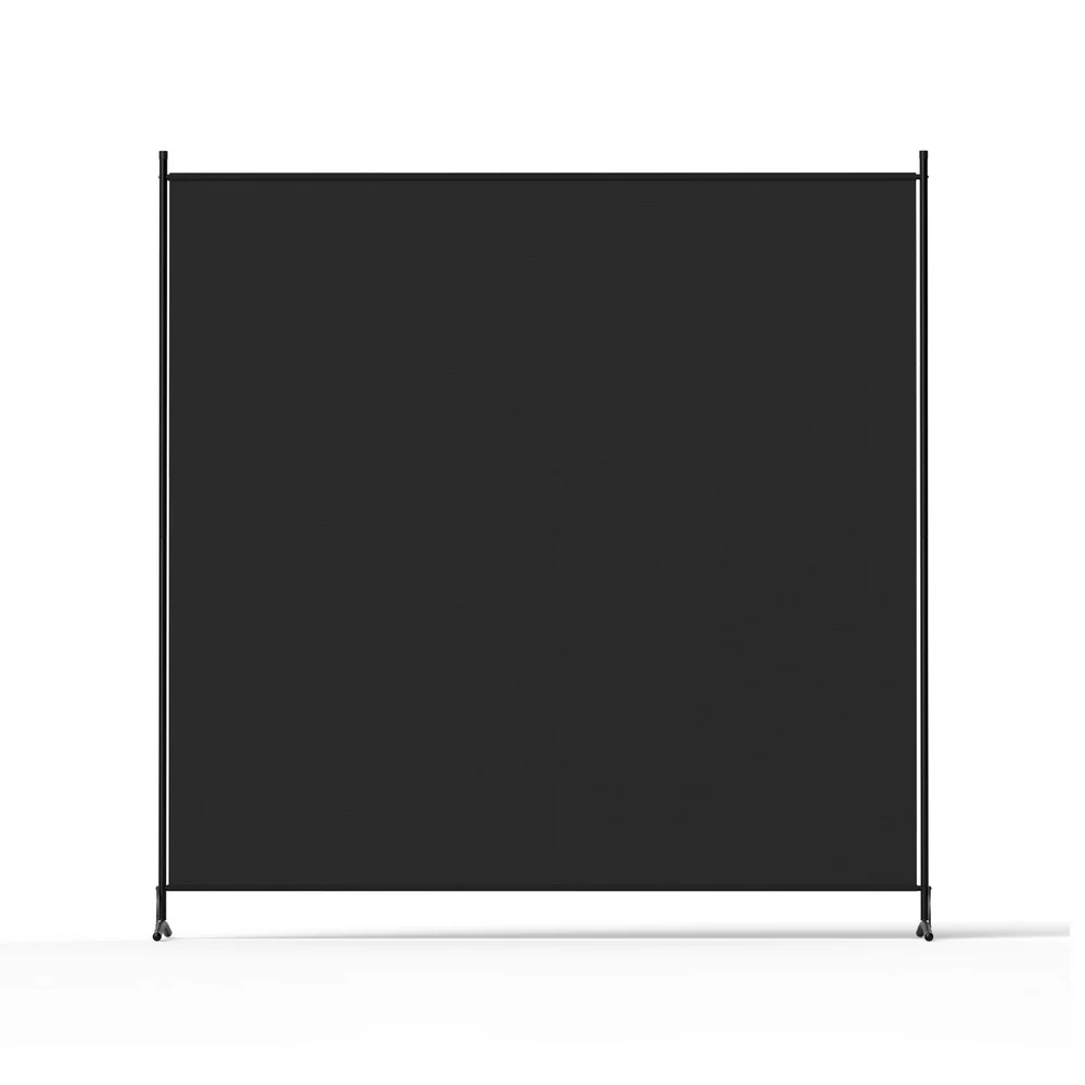 Artiss Room Divider Screen 175x180cm Fabric Black - Image 3