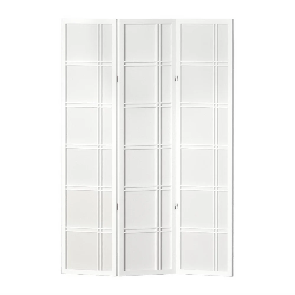 Artiss 3 Panel Room Divider Screen 132x179cm Nova White - Image 3