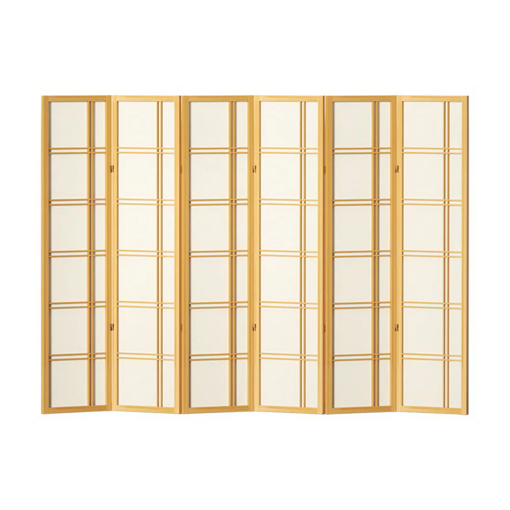 Artiss 6 Panel Room Divider Screen 265x179cm Nova Natural - Image 2