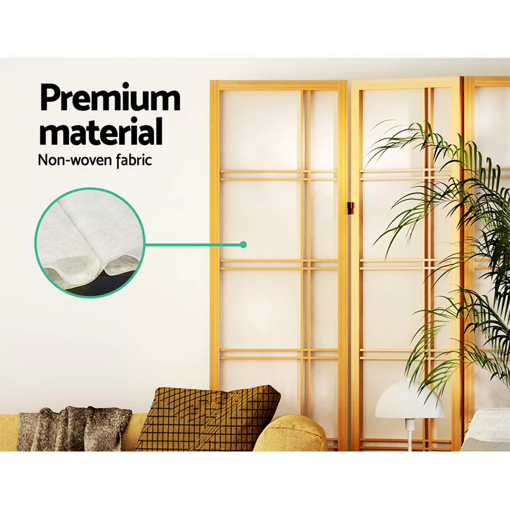 Artiss 6 Panel Room Divider Screen 265x179cm Nova Natural - Image 7