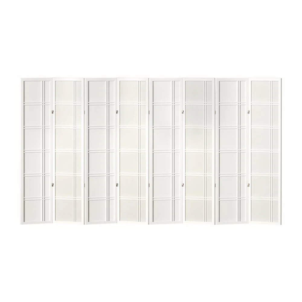 Artiss 8 Panel Room Divider Screen 353x179cm Nova White - Image 4