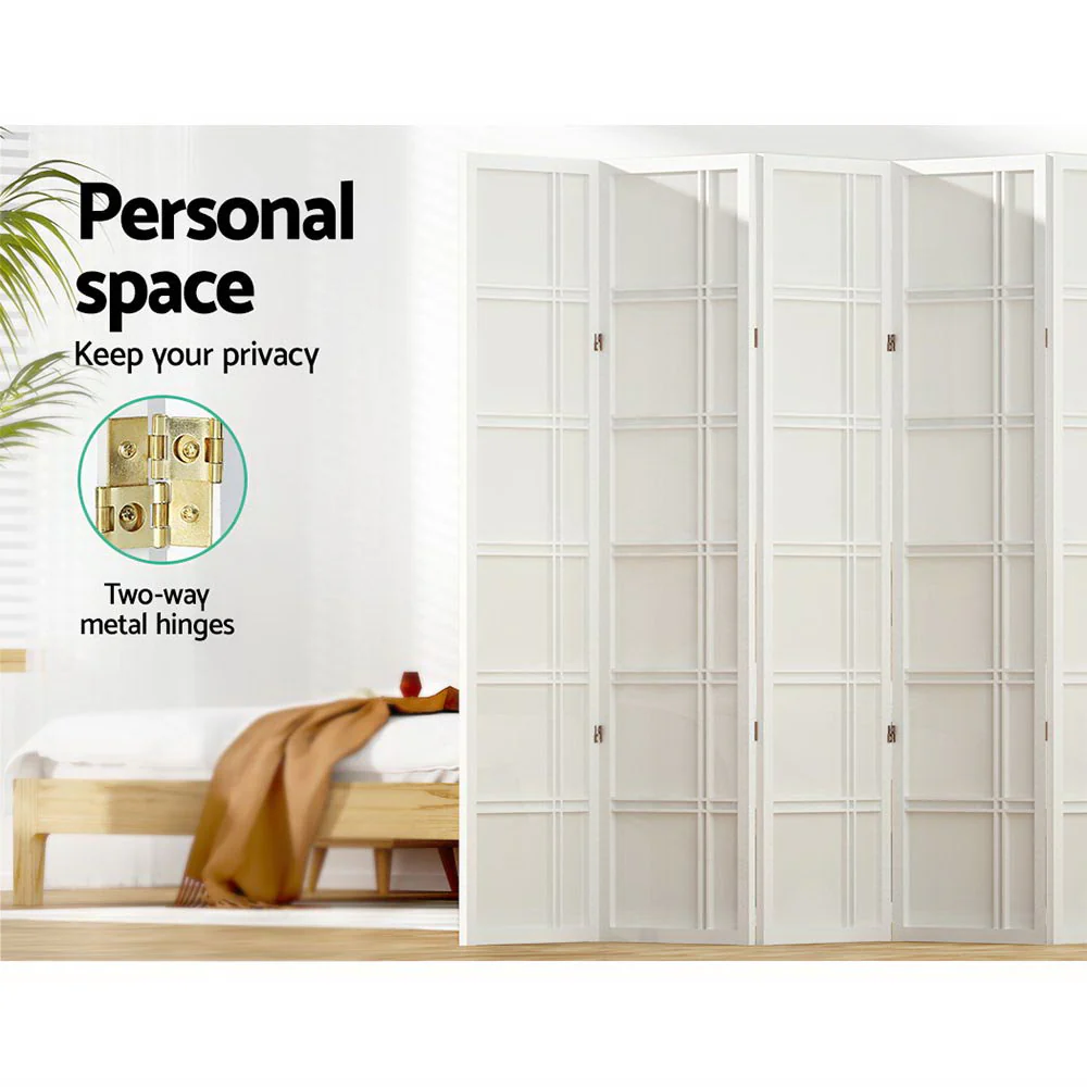 Artiss 8 Panel Room Divider Screen 353x179cm Nova White - Image 5
