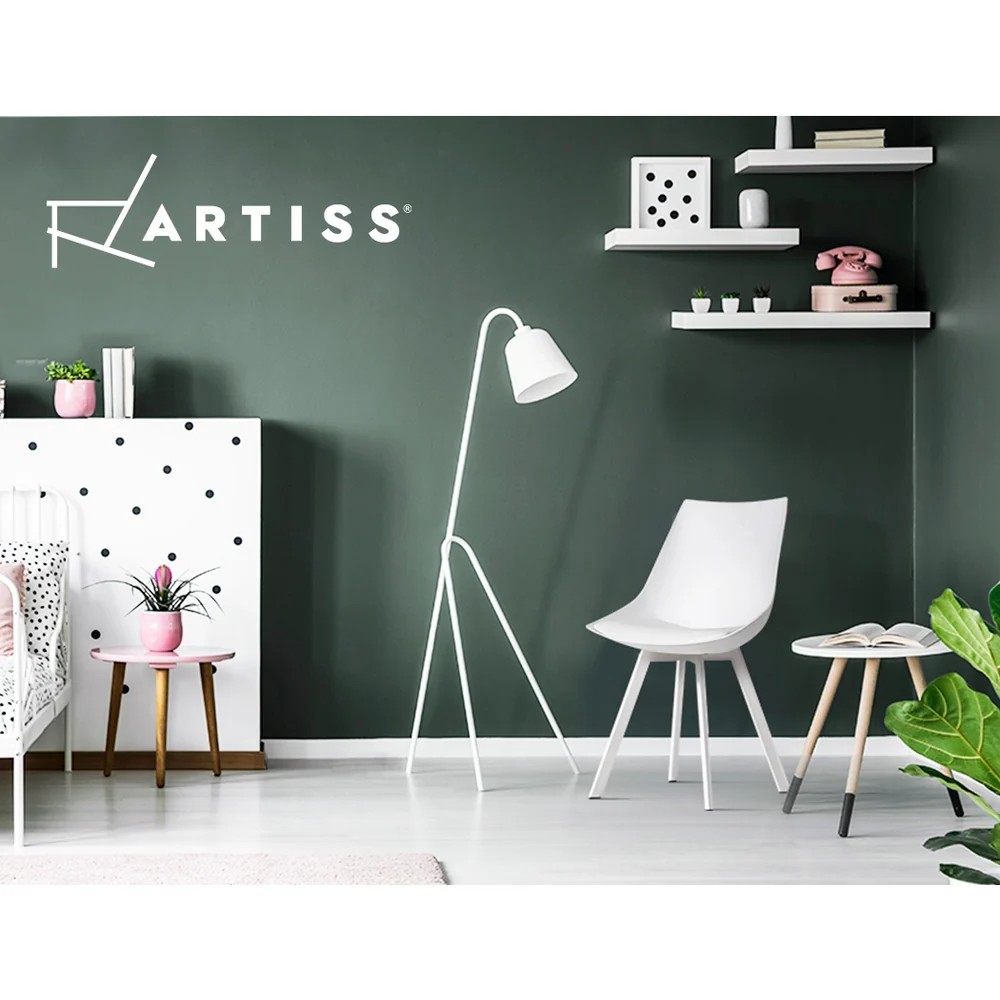 Artiss Dining Chairs Set of 2 PU Leather Plastic Metal White - Image 13
