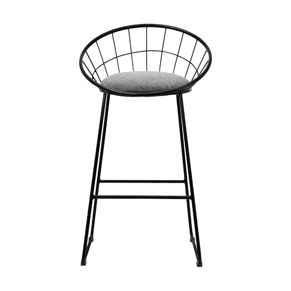 Artiss 4x Bar Stools Padded Seat Metal - Image 3