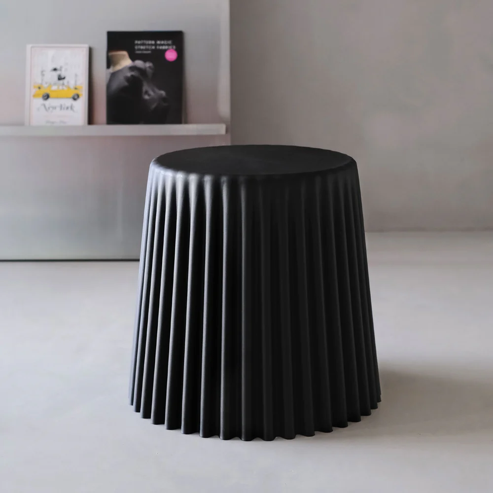 Artiss Set of 4 Cupcake Bar Stools Stackable Foot Stools Black - Image 5