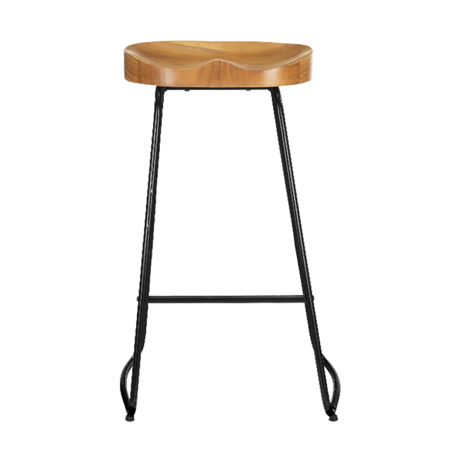 Artiss 4x Bar Stools Tractor Seat 75cm Wooden - Image 3