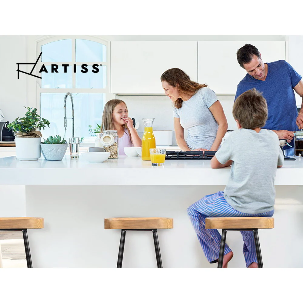 Artiss 4x Bar Stools Tractor Seat 75cm Wooden - Image 7