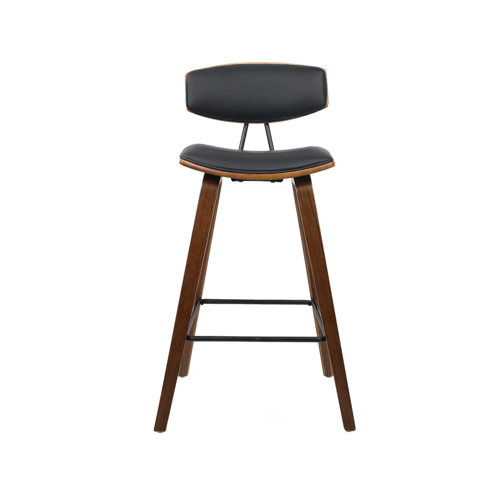Artiss 4x Bar Stools Leather Padded w/Backrest - Image 4