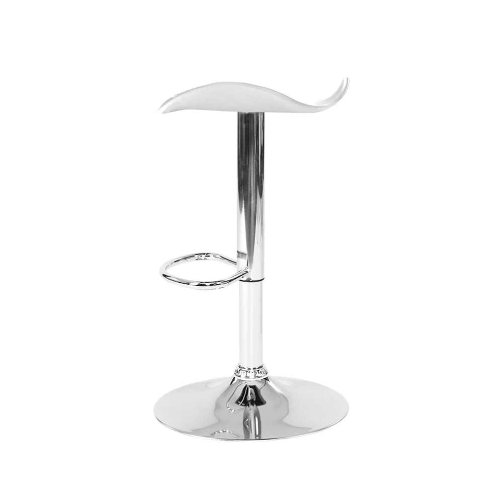 Artiss 4x Bar Stools Leather Gas Lift Chair White - Image 4