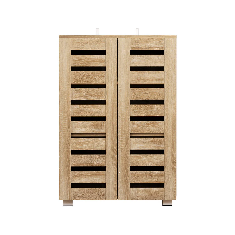 Artiss Shoe Cabinet 20 Pairs 5-tier Wood Alster - Image 4