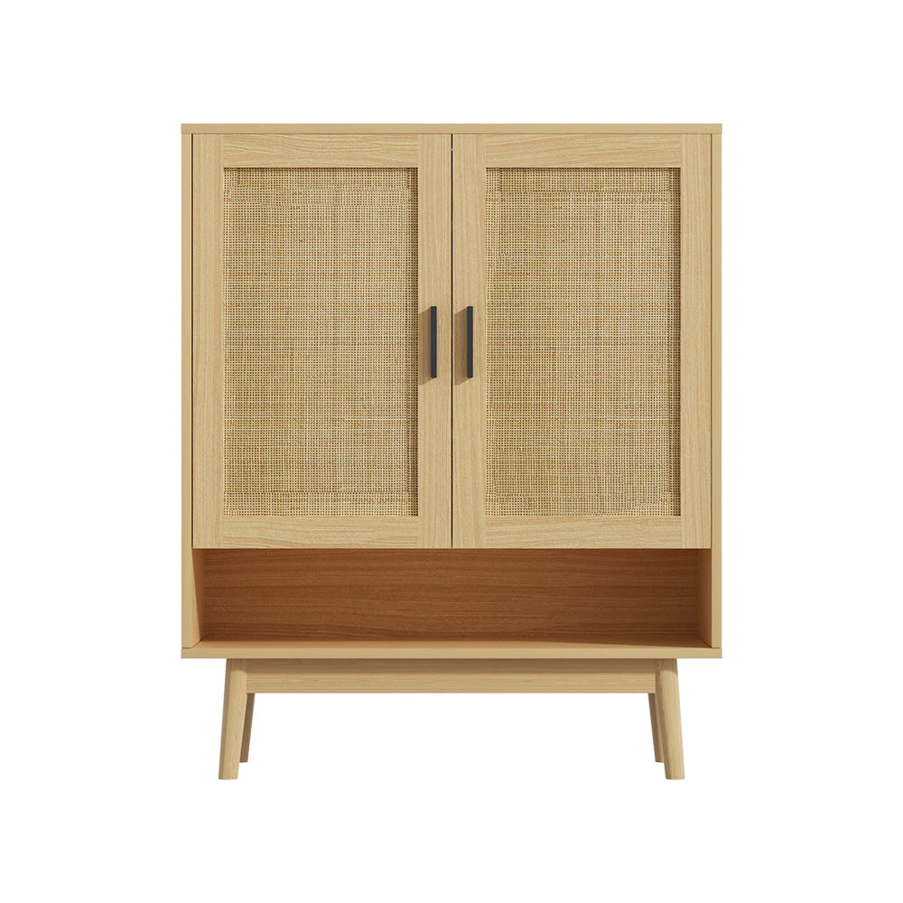 Artiss Shoe Rack Cabinet Rattan 5-tier 20 Pairs Dani - Image 4