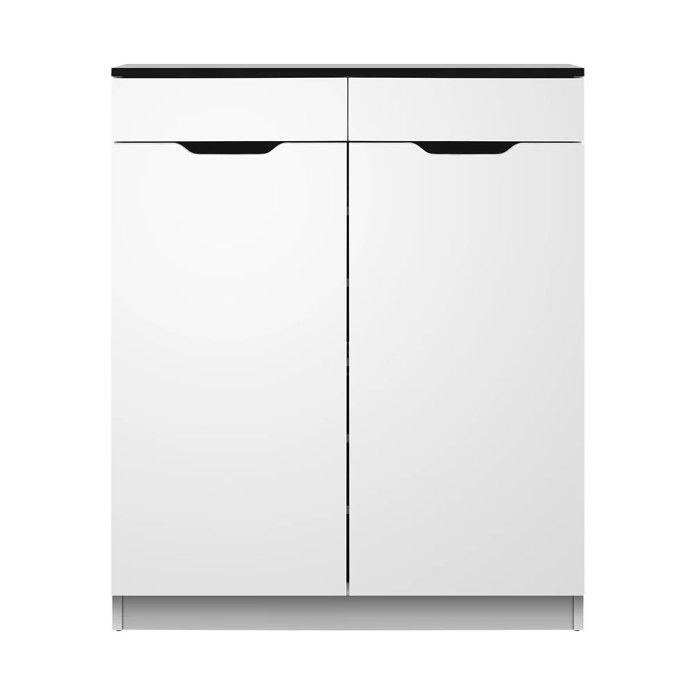Artiss Shoe Rack Cabinet 30 Pairs White Eve - Image 4