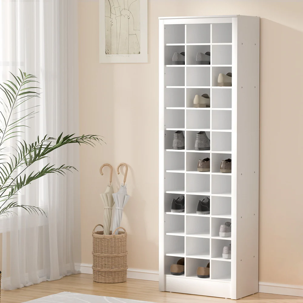 Artiss Shoe Rack 12-tier 36 Pairs Storage White - Image 8