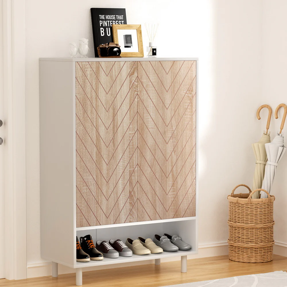 Artiss Shoe Rack Cabinet 24 Pairs 6-tier White - Image 3