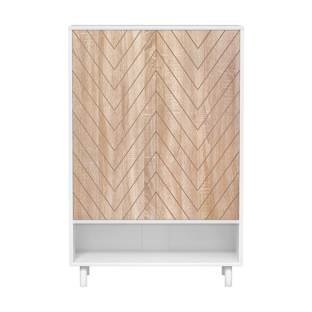 Artiss Shoe Rack Cabinet 24 Pairs 6-tier White - Image 5