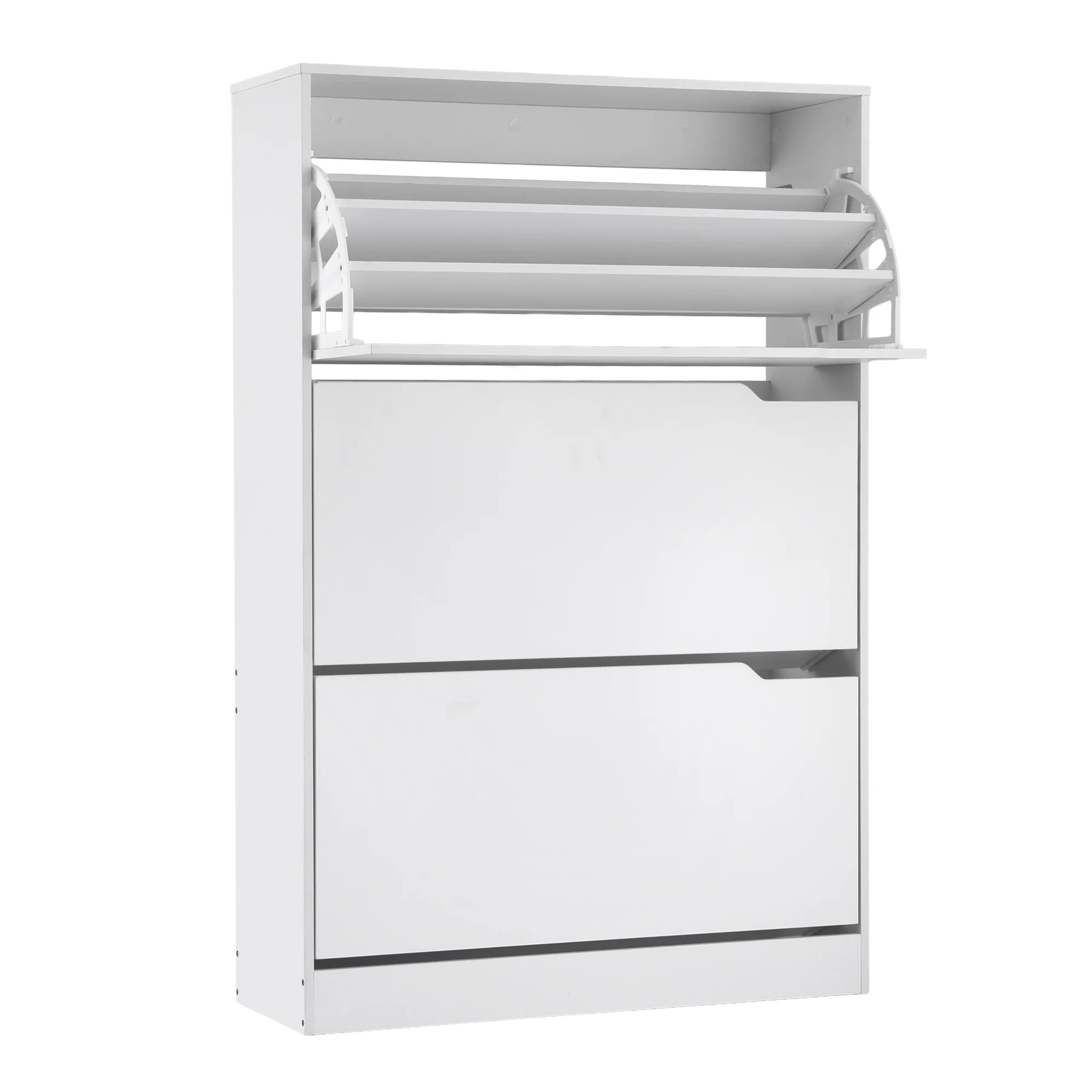 Artiss Shoe Rack Cabinet 24 Pairs Adjustable Shelf White - Image 2