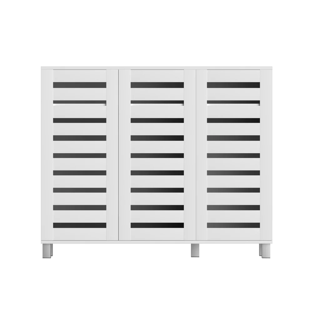 Artiss Shoe Rack Cabinet 30 Pairs Adjustable Shelf White - Image 4