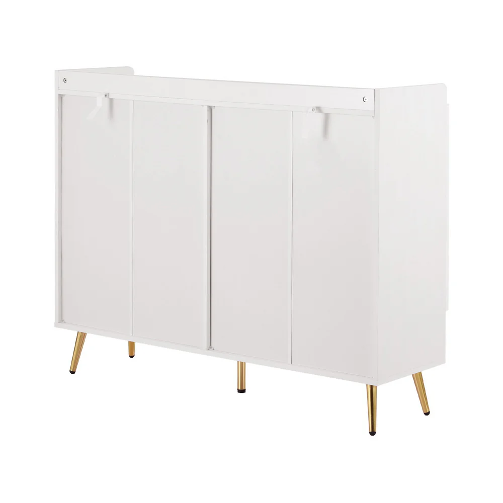 Artiss Shoe Rack Cabinet 5 Tiers 30 Pairs White - Image 5