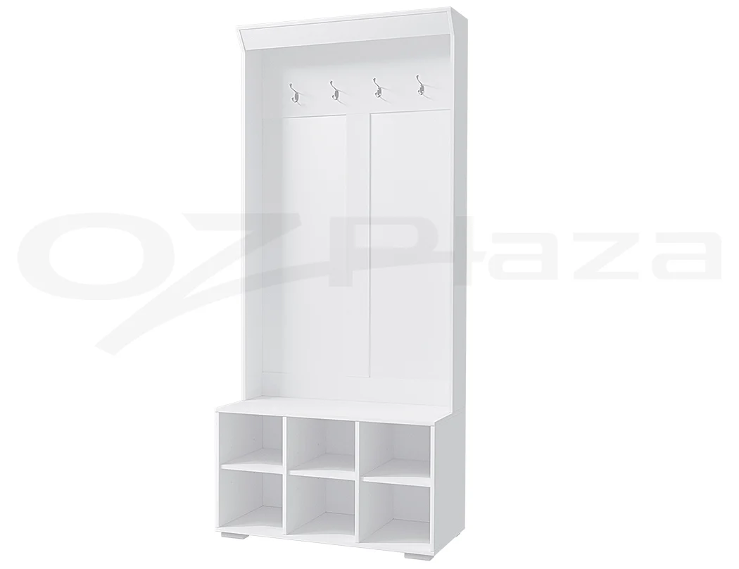 Artiss Shoe Rack Cabinet Hall Tree Coat Rack 180CM White - Image 2