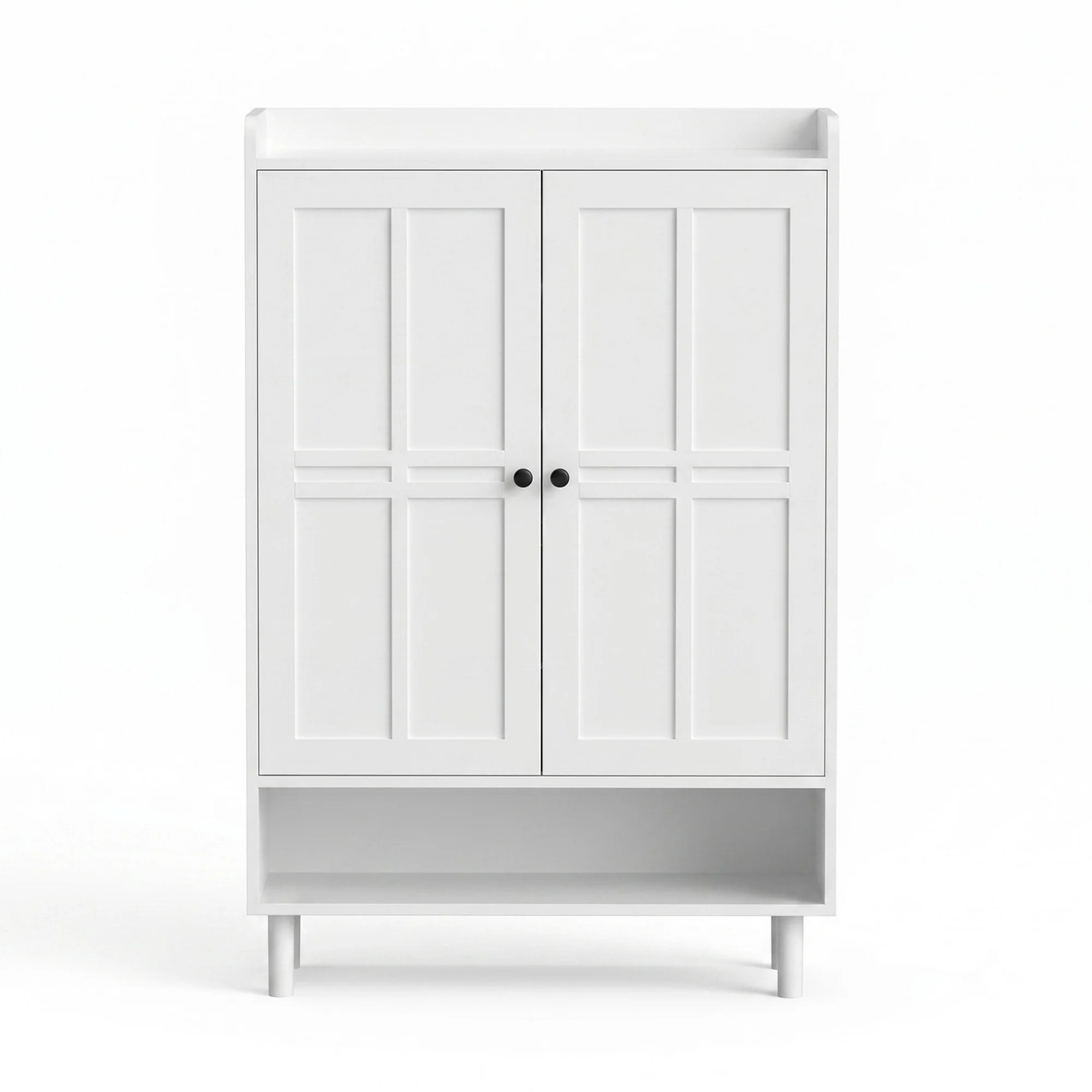 Artiss Shoe Rack Cabinet Storage Cupboard 3 Adjustable Shelves White - Image 4