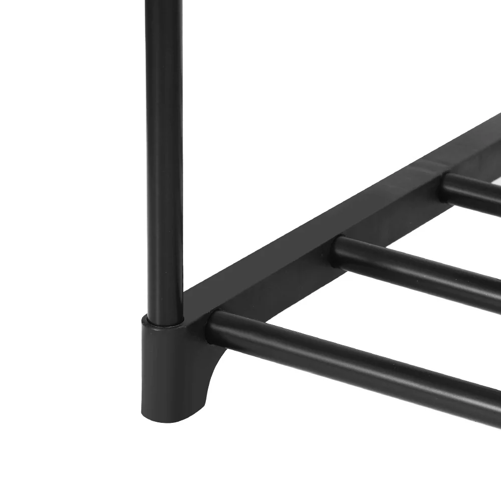 Artiss Shoe Rack 4-tier 12 Pairs Stackable Black - Image 5