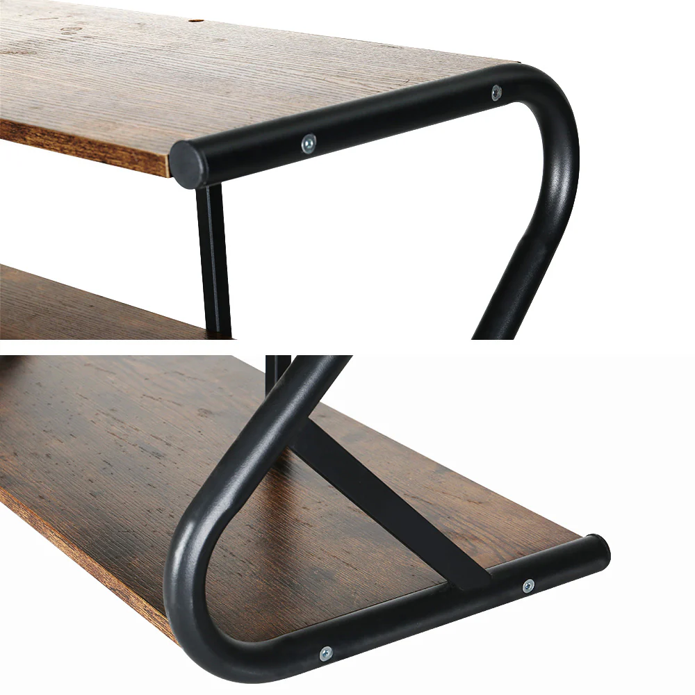 Artiss Shoe Rack Storage Shelves Organiser 3 Tiers Shoe Stand Industrial Black - Image 4