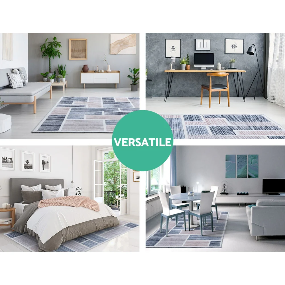 Artiss Short Pile Floor Rug 200x290cm Oblo - Image 3