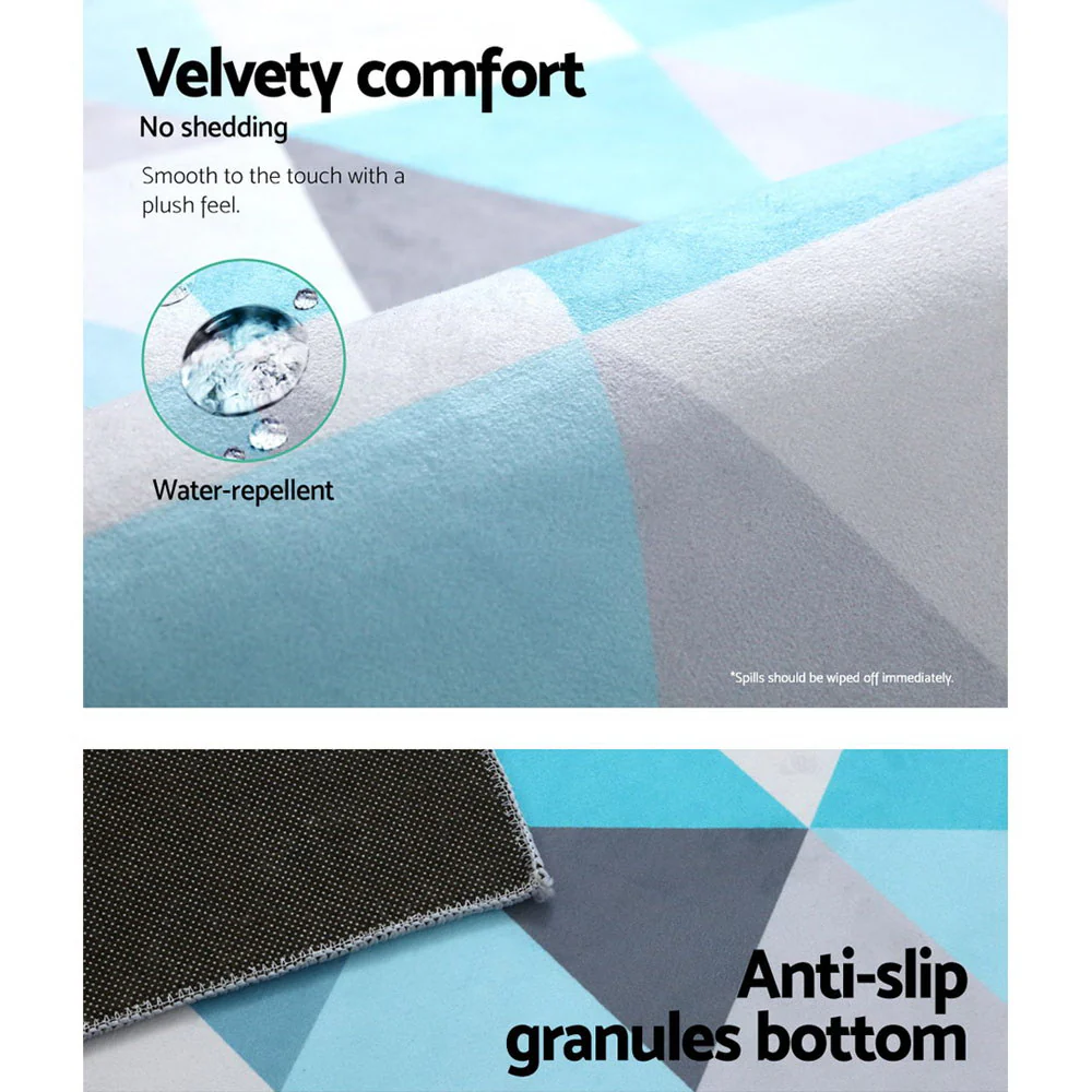Artiss Floor Rug 200x290 Mat Carpet Short Pile Tria - Image 6